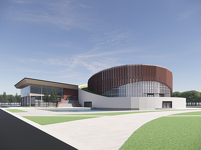 现代校园文化场馆建筑 大学生活动中心建筑