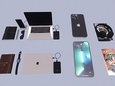 现代电脑笔记本办公用品