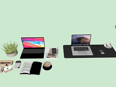 现代电脑笔记本办公用品