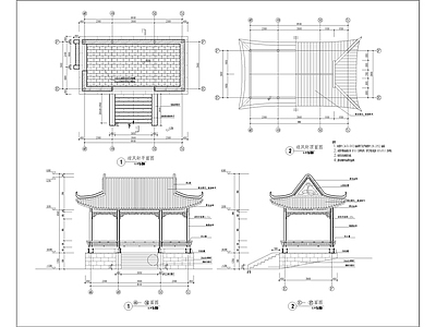 轩亭古建筑施工详图 施工图