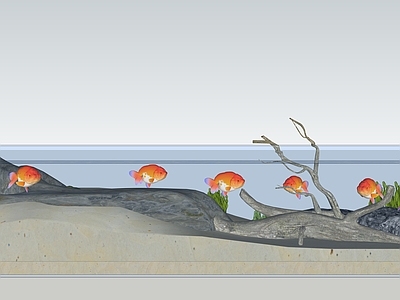 现代生态缸 鱼缸 金鱼缸