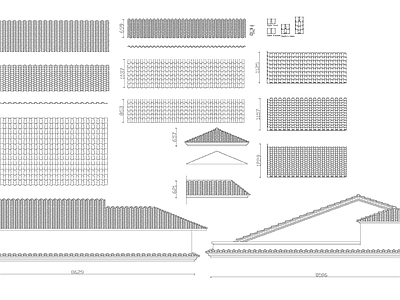 2024屋面瓦片图库 施工图