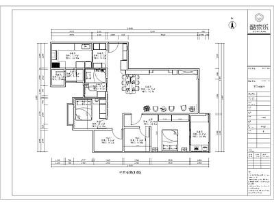 海晟名苑装修图纸 Model 施工图 平层