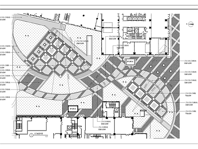 万柳亿城中心外环境 施工图 居住区景观