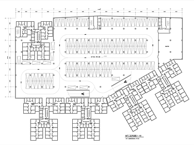 住宅地下车库平面图 施工图