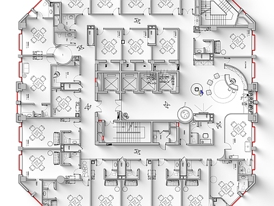 棋牌室平面布置图 施工图