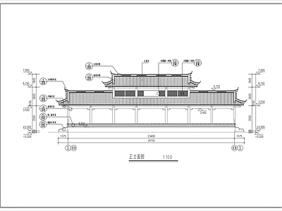 仰望 古建筑廊桥 木结构 施工图