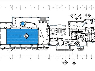 会所游泳池全 施工图