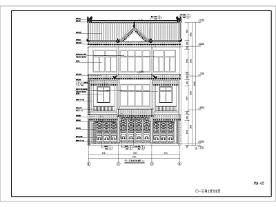 景区外立面仿古改造 施工图 居住区景观