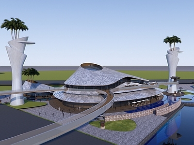 现代展览馆建筑