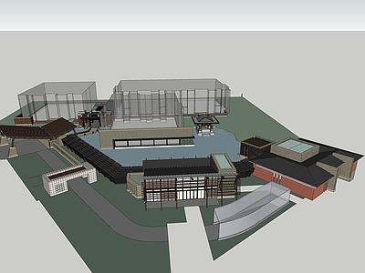 东南亚泰式展览馆建筑