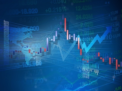 蓝色股市背景素材