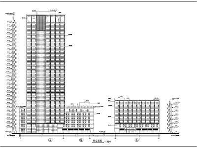 29层高层现代风格办公建筑方案图 施工图