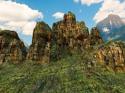 现代山 青山绿水 风景 山峰 山脉 山峦