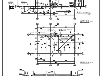 工厂门卫建筑图 施工图