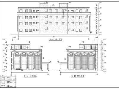 市欧式四层办公楼建筑方案图 施工图