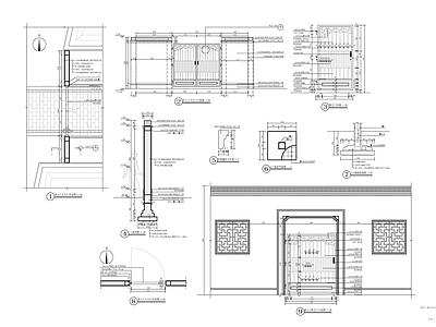 人行门详图 施工图