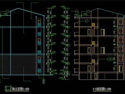 住宅区建筑 住宅区 居住建筑 民房 居民楼 楼房 施工图