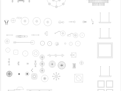 各种灯具图库 施工图