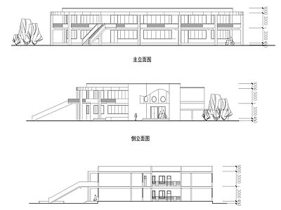 幼儿园平立剖面图 施工图