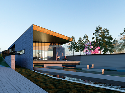 现代展览馆建筑