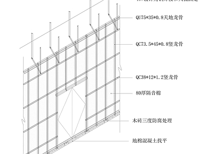 隔墙龙骨 施工图