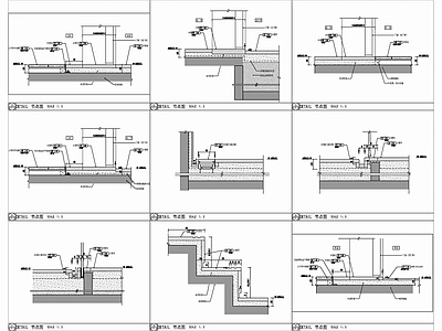 地面收口石材梯步淋浴房地面门槛石施工详图 施工图
