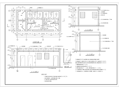 长8 64米 宽4 14米 1层砖混结构广场公共厕建筑结 施工图