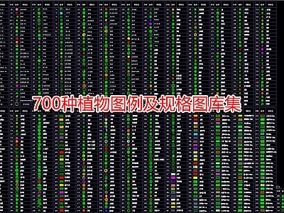 700种植物图例及规格图库集 施工图