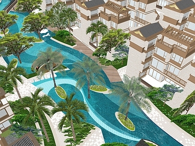 万科东南亚风格小区住宅景观