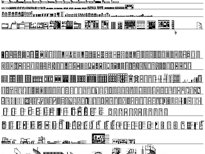 图库家装工装平立面素材大全 施工图 工装综合图库 工装图库