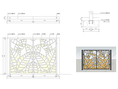 铁艺 施工图 通用节点