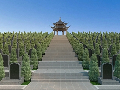 新中式墓地 公墓 墓碑