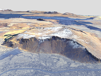 现代火山 死火山 山 高原 火山喷发 山脉 冰岛