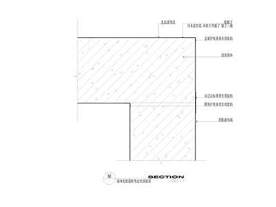 墙体乳胶漆转角处理剖面图