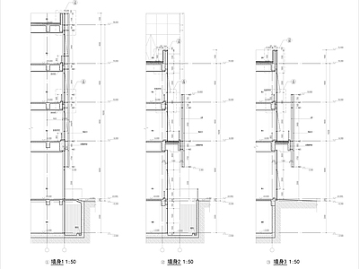 玻璃幕墙墙身详图 施工图