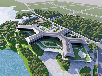 现代展览馆建筑