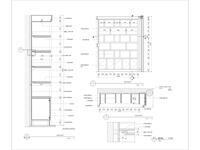 家用书柜做法详图 施工图 柜类