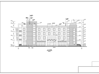 四层办公楼建筑 施工图