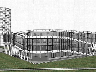 现代商场建筑体