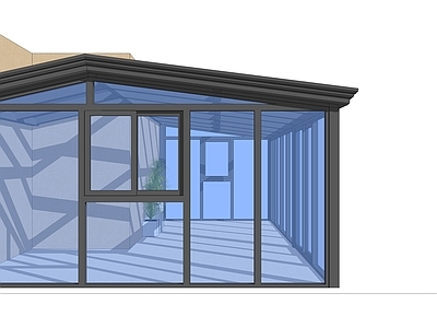 现代人字顶玻璃顶阳光房