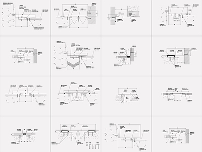 各类型墙面伸缩缝节点 施工图