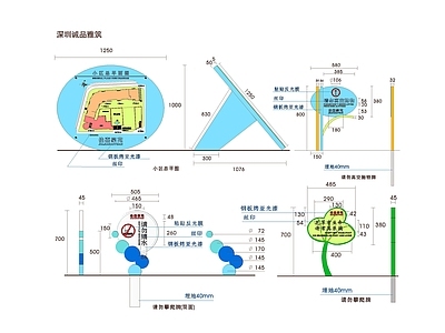 导视系统 牌 指示牌 指引牌 路牌 施工图 景观小品