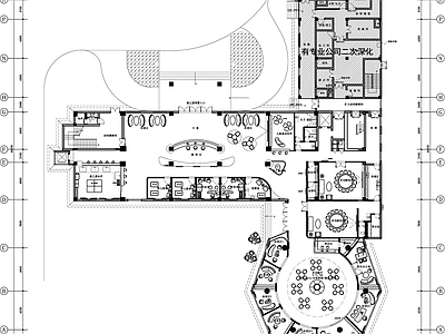 6200m²盈之康月子中心平面布置图 施工图 工装平面图