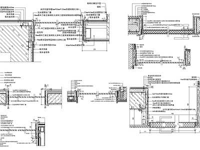 门及门套剖立面图 施工图 通用节点