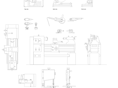 工具台工具图库 施工图