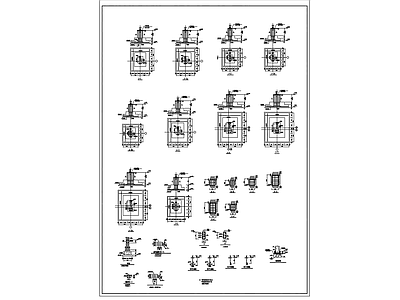 钢结构独立基础节点图 施工图