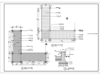 景观格栅廊架 施工图