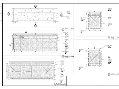 石木造型吧台大样图 施工图 节点