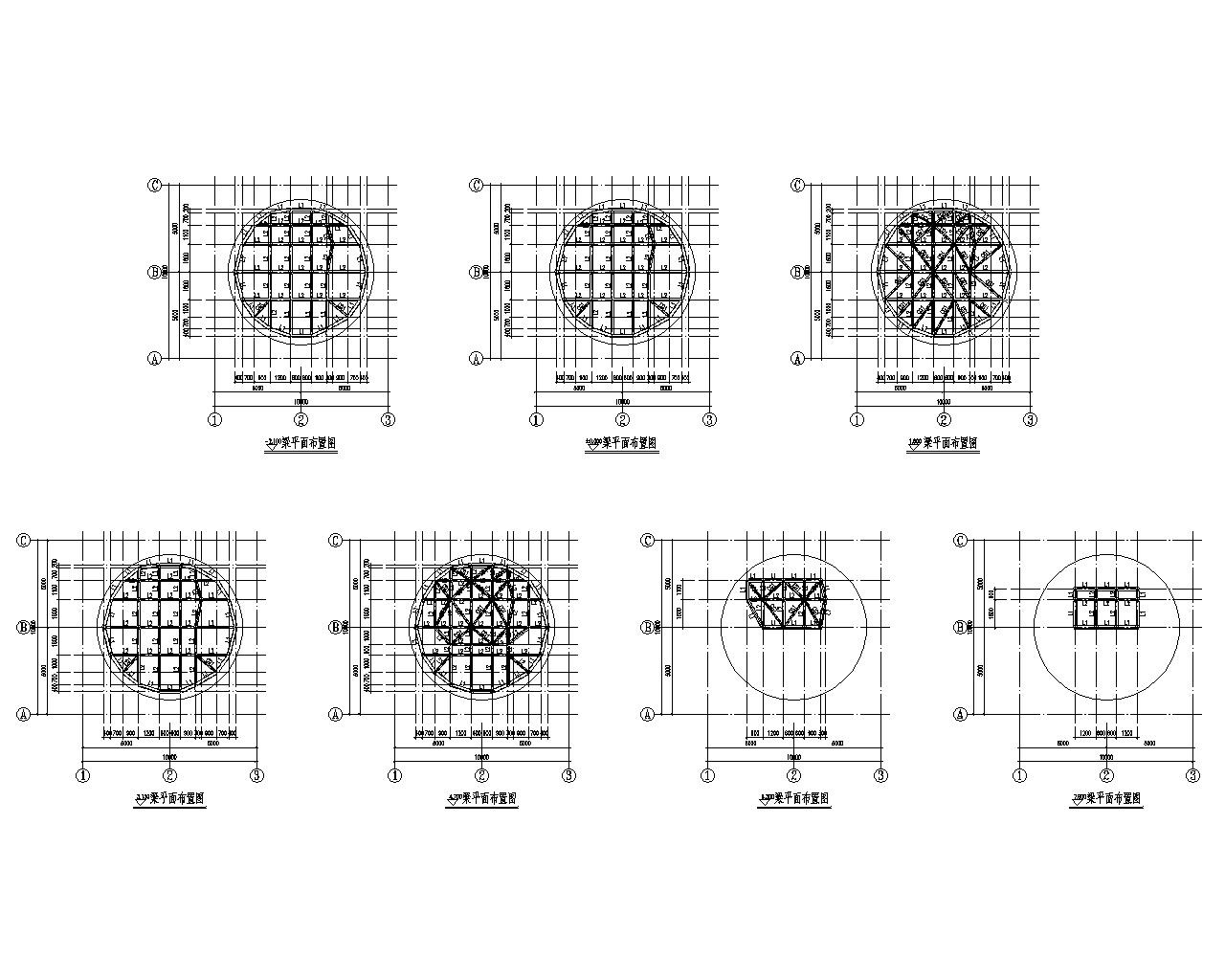 某雕塑钢结构骨架结构施工图（CAD）